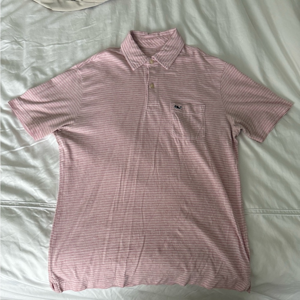 Vineyard Vines Pink Polo Shirt Pocket Classic Fit Golf Performance